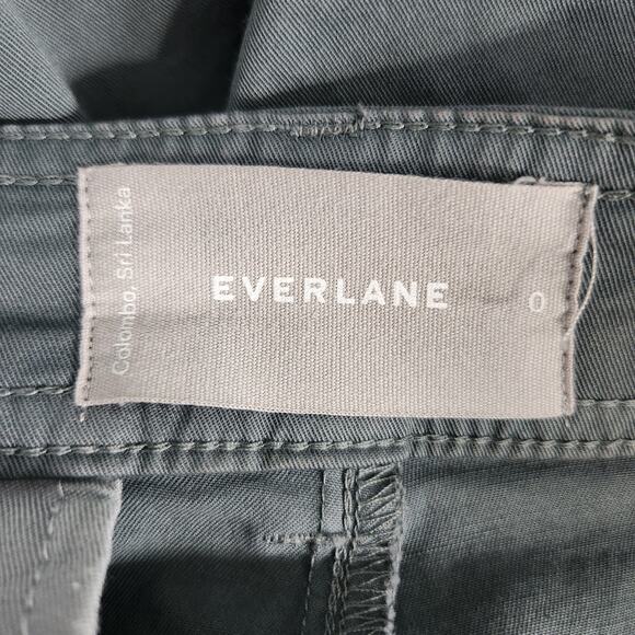 Everlane The Pleated Chino Straight Leg Pant in Balsam Green, 0 - Picture 8 of 9